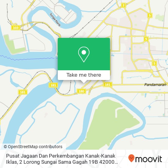 Pusat Jagaan Dan Perkembangan Kanak-Kanak Iklas, 2 Lorong Sungai Sama Gagah 19B 42000 Klang map