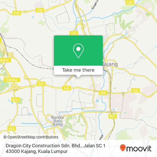 Dragon City Construction Sdn. Bhd., Jalan SC 1 43000 Kajang map