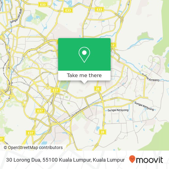 Peta 30 Lorong Dua, 55100 Kuala Lumpur