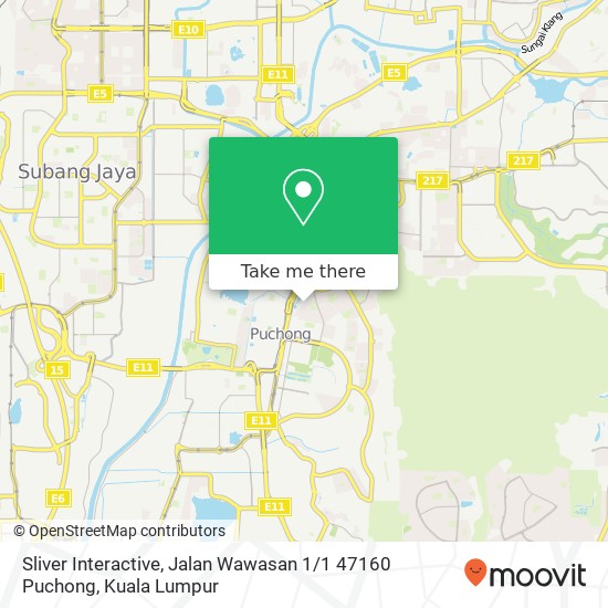 Sliver Interactive, Jalan Wawasan 1 / 1 47160 Puchong map