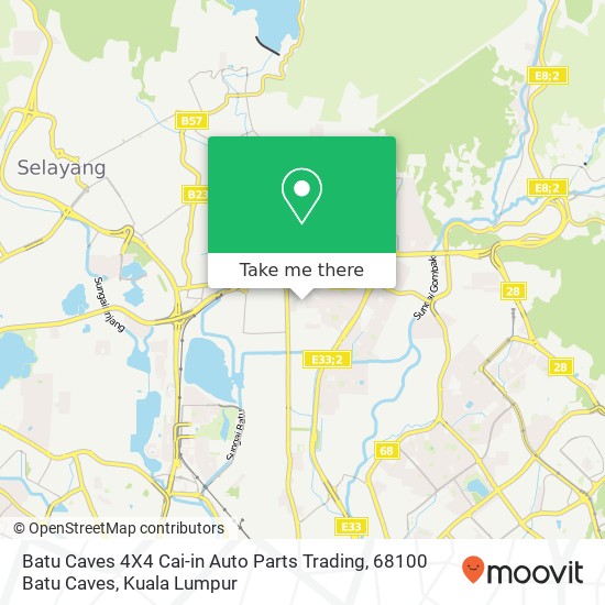 Batu Caves 4X4 Cai-in Auto Parts Trading, 68100 Batu Caves map