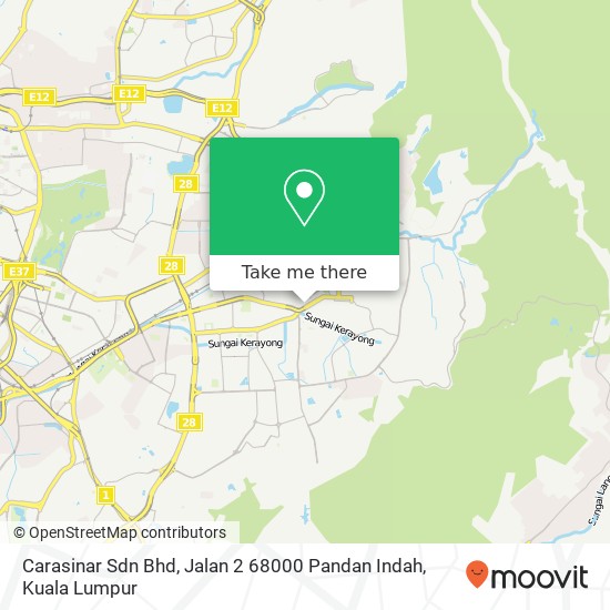 Carasinar Sdn Bhd, Jalan 2 68000 Pandan Indah map