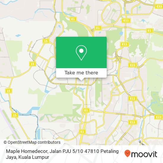 Maple Homedecor, Jalan PJU 5 / 10 47810 Petaling Jaya map