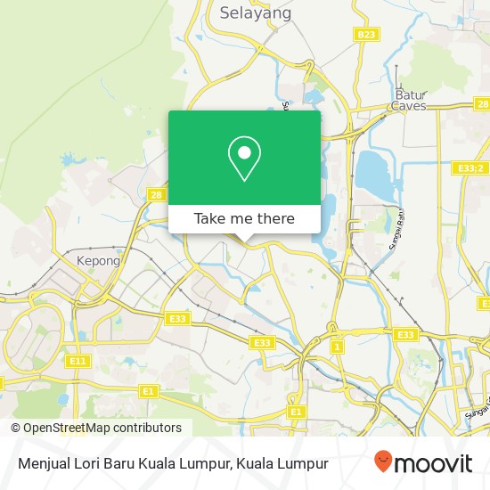 Peta Menjual Lori Baru Kuala Lumpur