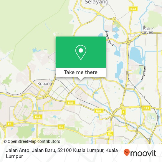 Jalan Antoi Jalan Baru, 52100 Kuala Lumpur map