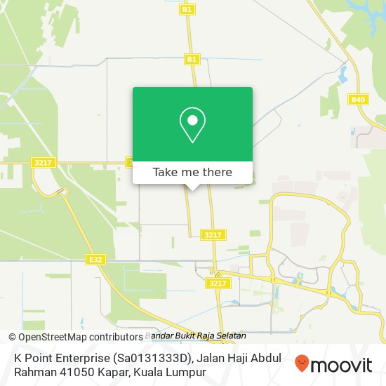 Peta K Point Enterprise (Sa0131333D), Jalan Haji Abdul Rahman 41050 Kapar