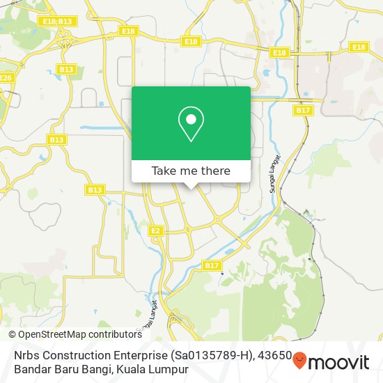 Peta Nrbs Construction Enterprise (Sa0135789-H), 43650 Bandar Baru Bangi