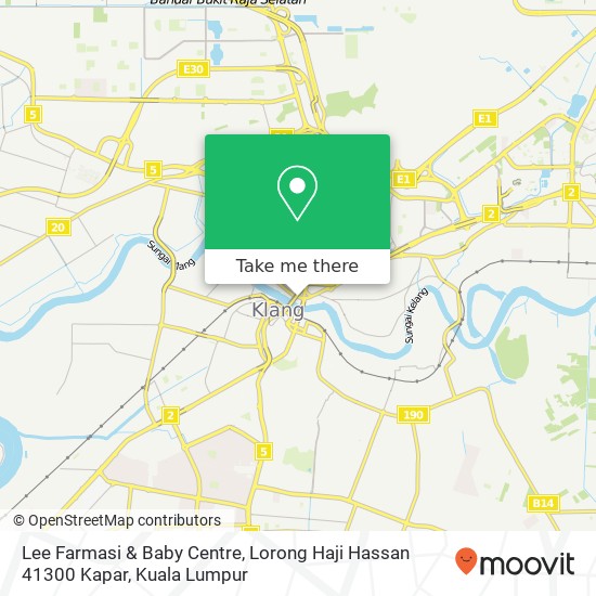 Lee Farmasi & Baby Centre, Lorong Haji Hassan 41300 Kapar map