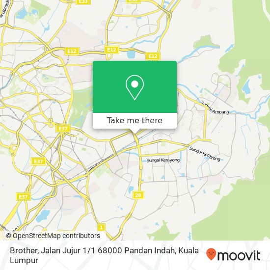 Brother, Jalan Jujur 1 / 1 68000 Pandan Indah map