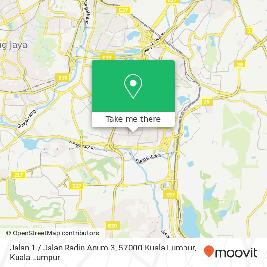 Peta Jalan 1 / Jalan Radin Anum 3, 57000 Kuala Lumpur