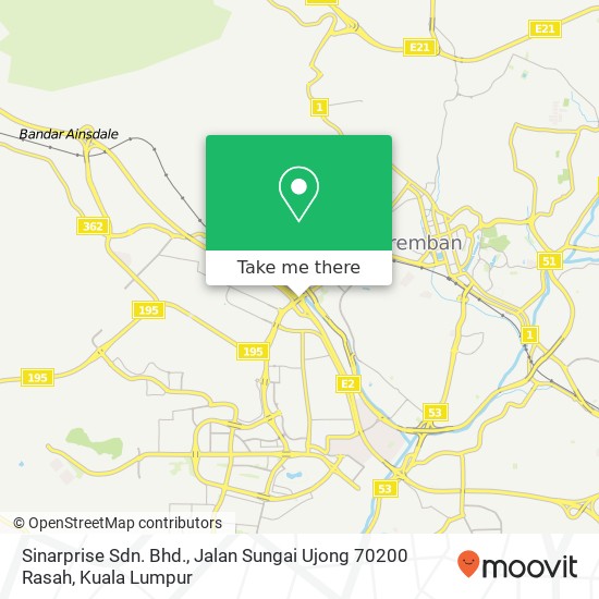 Sinarprise Sdn. Bhd., Jalan Sungai Ujong 70200 Rasah map
