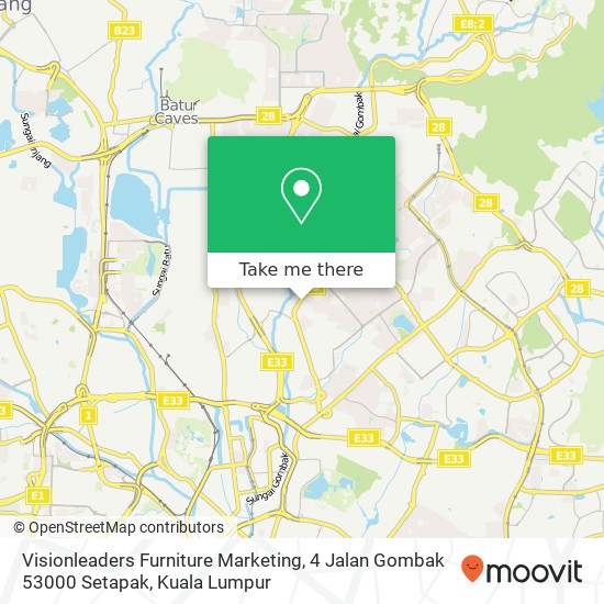 Visionleaders Furniture Marketing, 4 Jalan Gombak 53000 Setapak map