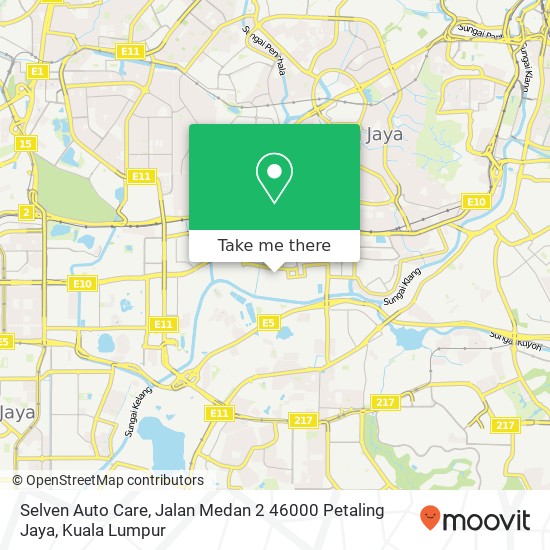 Peta Selven Auto Care, Jalan Medan 2 46000 Petaling Jaya