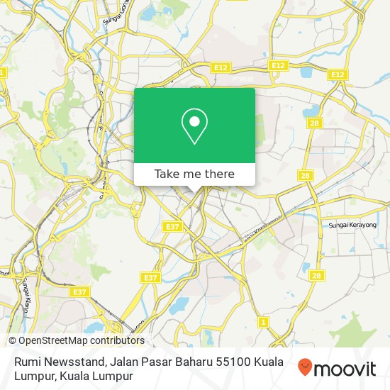Peta Rumi Newsstand, Jalan Pasar Baharu 55100 Kuala Lumpur
