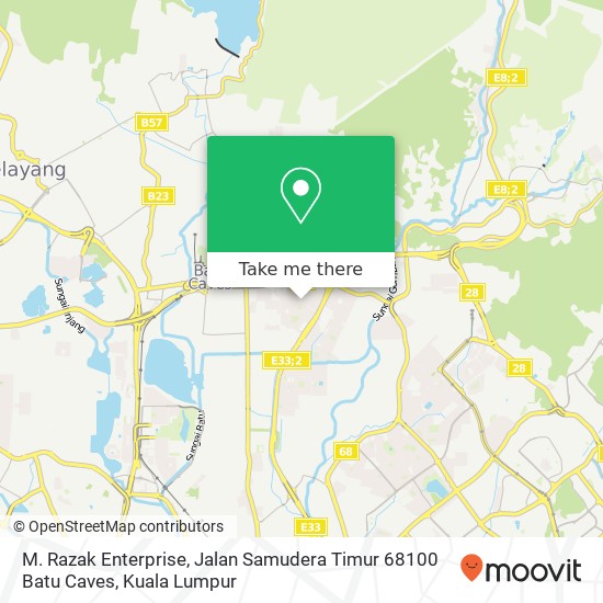Peta M. Razak Enterprise, Jalan Samudera Timur 68100 Batu Caves