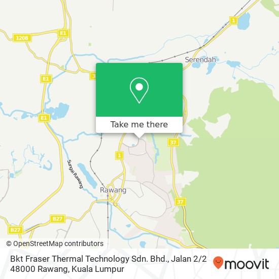 Bkt Fraser Thermal Technology Sdn. Bhd., Jalan 2 / 2 48000 Rawang map