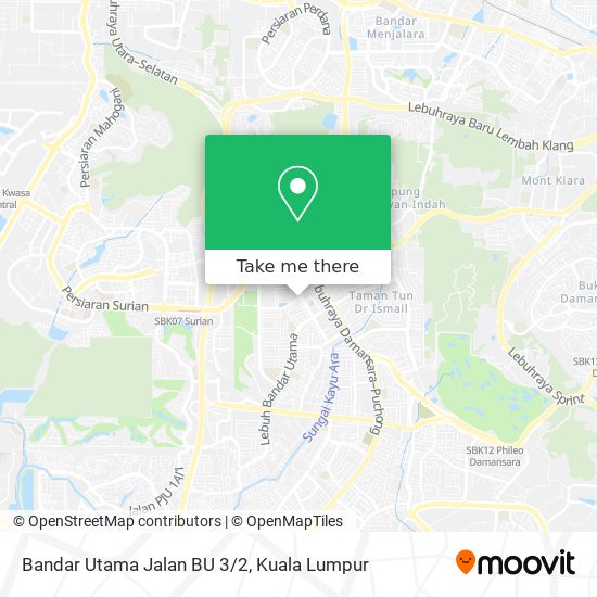 Bandar Utama Jalan BU 3/2 map