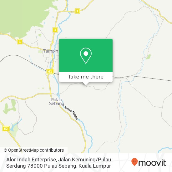 Alor Indah Enterprise, Jalan Kemuning / Pulau Serdang 78000 Pulau Sebang map