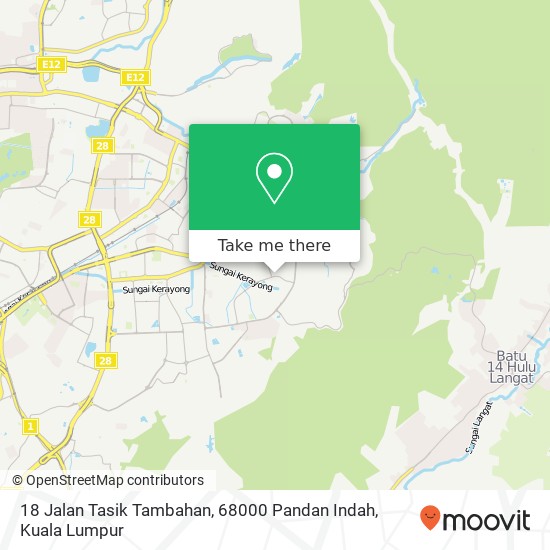 18 Jalan Tasik Tambahan, 68000 Pandan Indah map