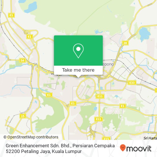 Green Enhancement Sdn. Bhd., Persiaran Cempaka 52200 Petaling Jaya map