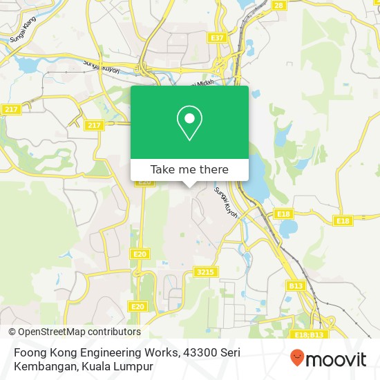 Peta Foong Kong Engineering Works, 43300 Seri Kembangan