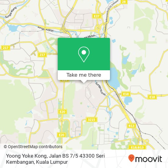 Yoong Yoke Kong, Jalan BS 7 / 5 43300 Seri Kembangan map