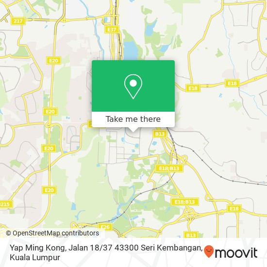 Peta Yap Ming Kong, Jalan 18 / 37 43300 Seri Kembangan