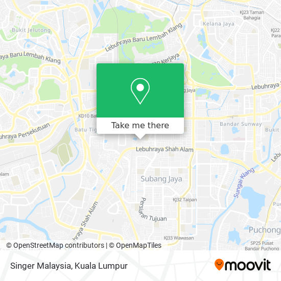 Singer Malaysia map