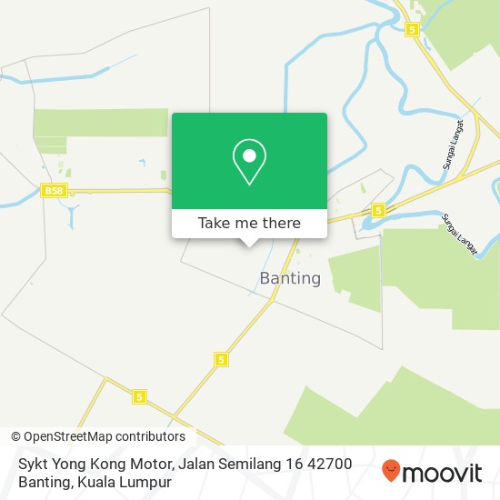 Peta Sykt Yong Kong Motor, Jalan Semilang 16 42700 Banting