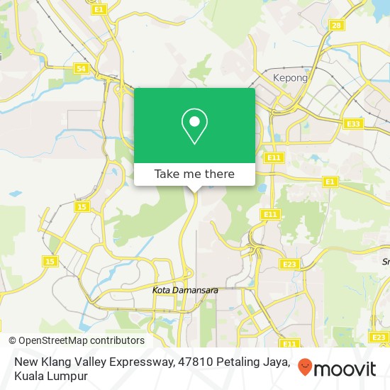 New Klang Valley Expressway, 47810 Petaling Jaya map