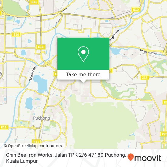 Chin Bee Iron Works, Jalan TPK 2 / 6 47180 Puchong map