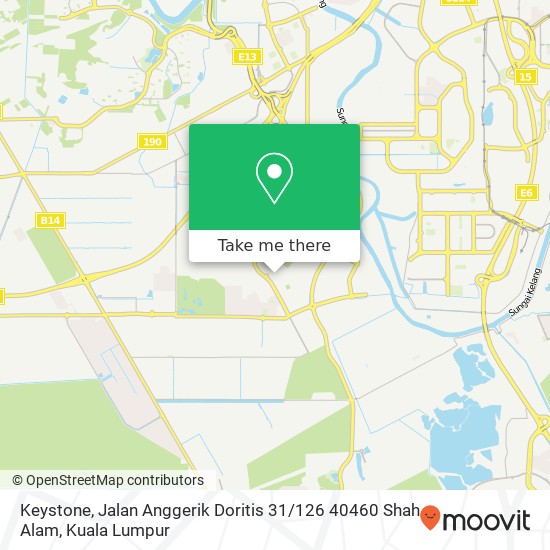 Peta Keystone, Jalan Anggerik Doritis 31 / 126 40460 Shah Alam