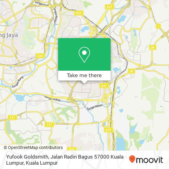 Peta Yufook Goldsmith, Jalan Radin Bagus 57000 Kuala Lumpur