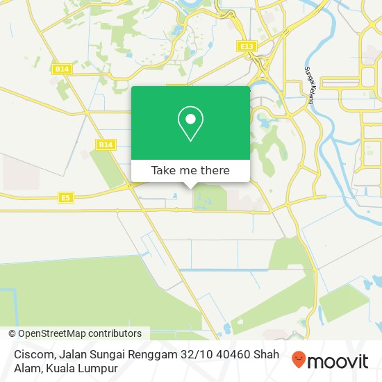 Peta Ciscom, Jalan Sungai Renggam 32 / 10 40460 Shah Alam