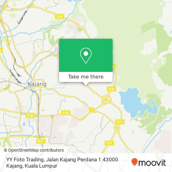 Peta YY Foto Trading, Jalan Kajang Perdana 1 43000 Kajang