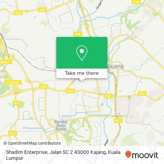 Shadim Enterprise, Jalan SC 2 43000 Kajang map