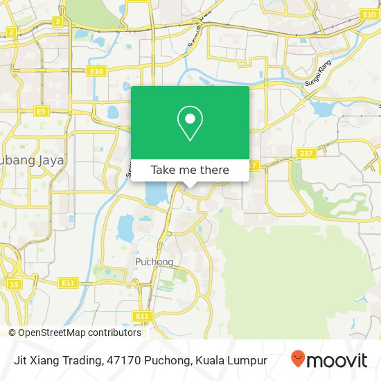 Peta Jit Xiang Trading, 47170 Puchong