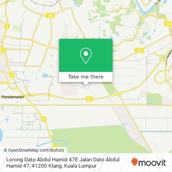 Peta Lorong Dato Abdul Hamid 47E Jalan Dato Abdul Hamid 47, 41200 Klang