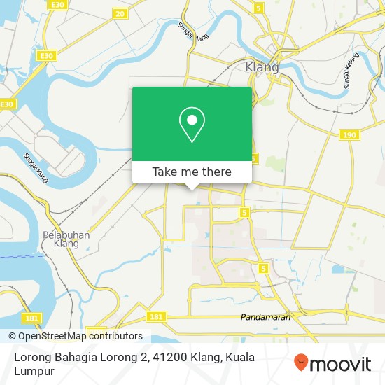 Peta Lorong Bahagia Lorong 2, 41200 Klang