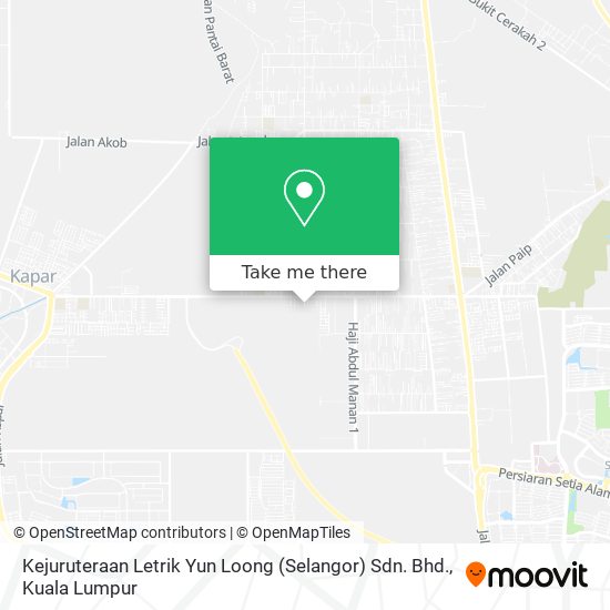 Kejuruteraan Letrik Yun Loong (Selangor) Sdn. Bhd. map