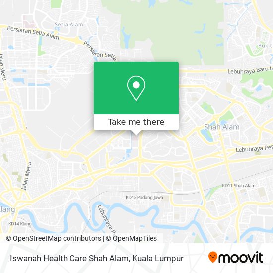 Peta Iswanah Health Care Shah Alam