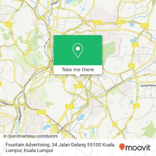 Fountain Advertising, 34 Jalan Gelang 55100 Kuala Lumpur map