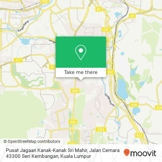 Pusat Jagaan Kanak-Kanak Sri Mahir, Jalan Cemara 43300 Seri Kembangan map