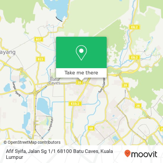 Peta Afif Syifa, Jalan Sg 1 / 1 68100 Batu Caves
