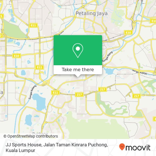 JJ Sports House, Jalan Taman Kinrara Puchong map