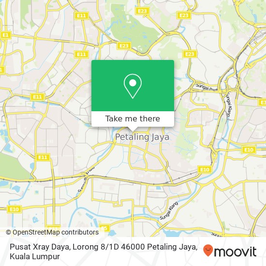 Peta Pusat Xray Daya, Lorong 8 / 1D 46000 Petaling Jaya