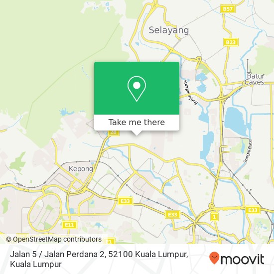 Peta Jalan 5 / Jalan Perdana 2, 52100 Kuala Lumpur