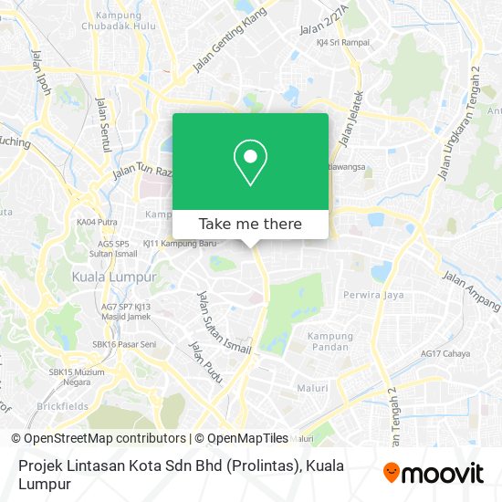 Projek Lintasan Kota Sdn Bhd (Prolintas) map