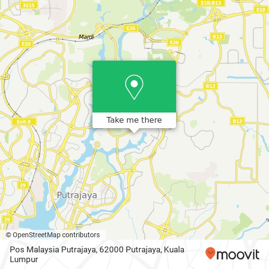 Peta Pos Malaysia Putrajaya, 62000 Putrajaya