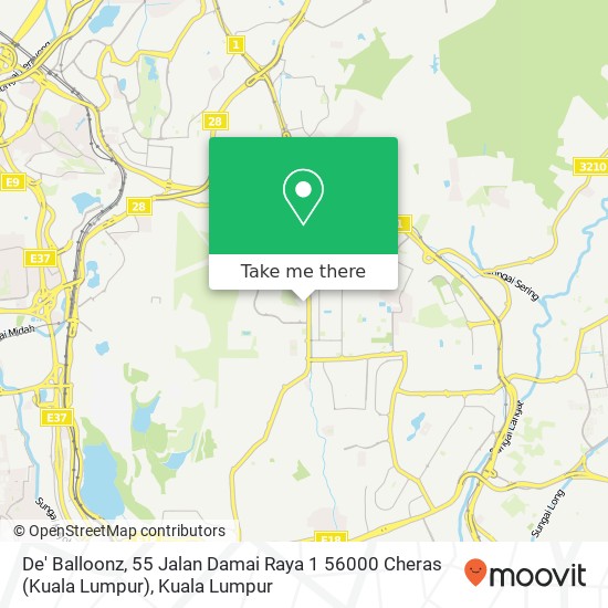 De' Balloonz, 55 Jalan Damai Raya 1 56000 Cheras (Kuala Lumpur) map